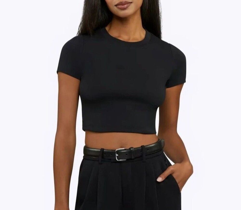 CUTS  BUNDLE OF  2 Tomboy Cropped Tee Black Size Small NWT